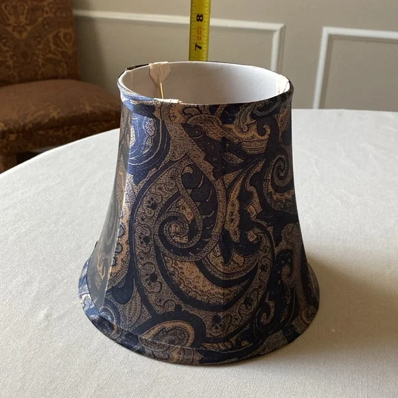 French Paisley Gold and Black Lamp Shade - Picture 6 of 6